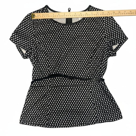 Vintage 1990s/Y2K Liz Claiborne Black and White Shirt - Picture 2 of 6